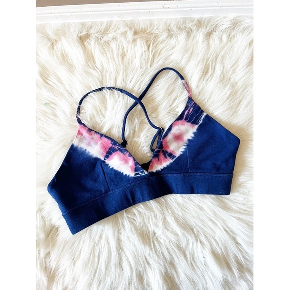 Wildfox Other - Wildfox Blue Dip Dyed Strappy Sports Bra